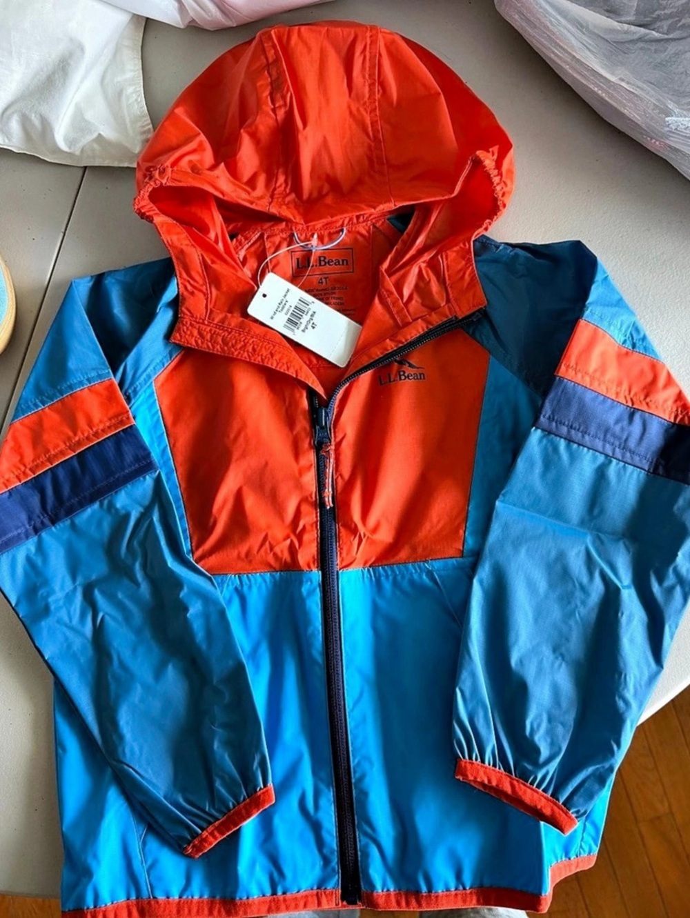 L.L.Bean Toddlers' Wind and Rain Jacket Blue & Orange